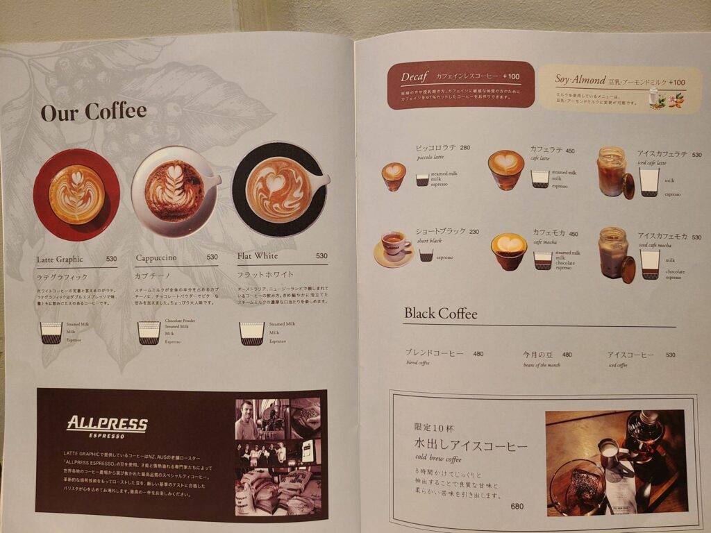 ラテグラフィックドリンクメニュー画像1